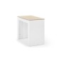 Mesa consola multifuncion Allongo-Kendra extensible en blanco roble