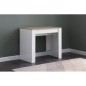 Mesa consola multifuncion Allongo-Kendra extensible en blanco roble