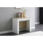 Mesa consola multifuncion Allongo-Kendra extensible en blanco roble