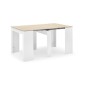 Mesa consola multifuncion Allongo-Kendra extensible en blanco roble