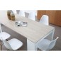 Mesa consola multifuncion Allongo-Kendra extensible en blanco roble