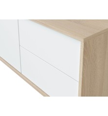 Modulo tv modelo urban plus-brooklyn, roble canadian/blanco