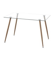 Mesa de comedor de cristal modelo eros