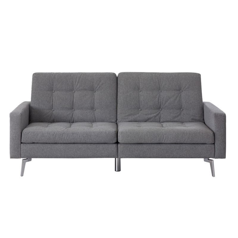 Sofa cama new york, clic clak en tela gris