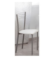 SILLA DE COCINA METÁLICA BLANCA KAYLA