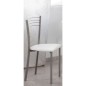 Silla de cocina metálica blanca colin (pack 4 sillas)