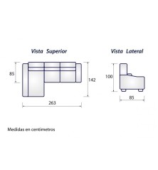 Copy of sofá chaiselongue izquierda oscar marrón claro