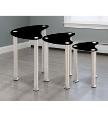 Conjunto de Mesa de cristal Modelo Ryton