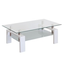 MESA DE CENTRO CRISTAL PATA WENGUÉ