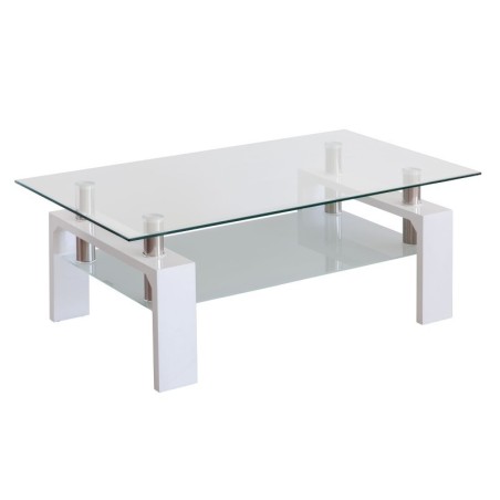 MESA DE CENTRO CRISTAL PATA WENGUÉ