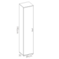 Armario de 1 puerta multiusos modelo fit en blanco