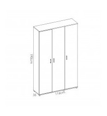 armario multiusos 3 puertas modelo FIT