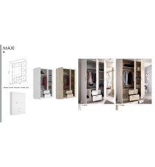 Aramario 3 puertas dos cajones modelo maxi