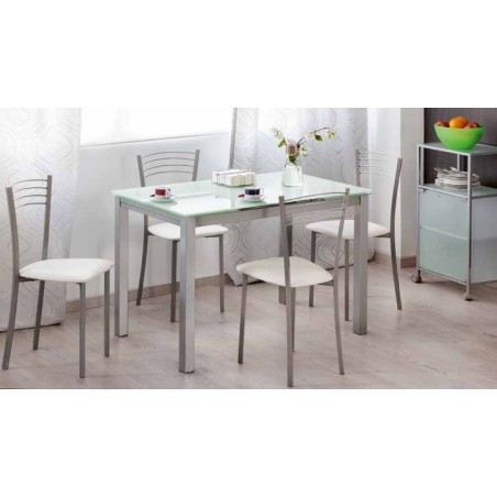 Silla de cocina metálica blanca modelo ferran