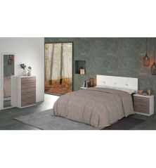 Dormitorio modelo monika 09 en pino andersen gris