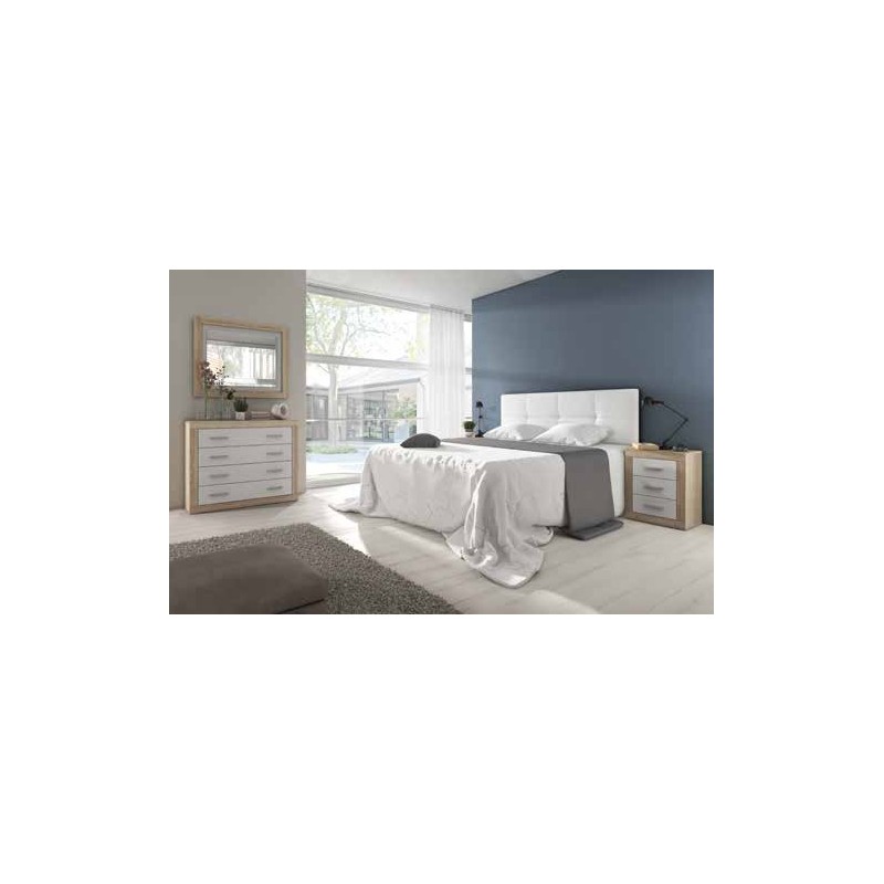 Dormitorio modelo lara 59 cabezal deva cambria blanco