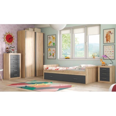 DORMITORIO JUVENIL LARA 64 CAMBRIA GRAFITO dormitorios juveniles 569,00 € 470,25 €