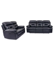 CONJUNTO SOFAS 3+2 PLAZAS MODELO ROOSEVELT ELECTRICO EN PIEL COLOR MARINO Sofás 2.515,00 € 2.078,51 €