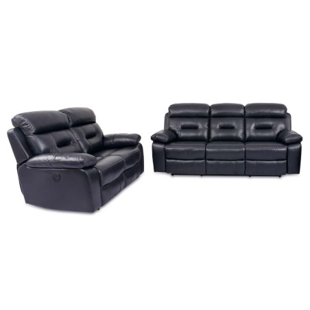 CONJUNTO SOFAS 3+2 PLAZAS MODELO ROOSEVELT ELECTRICO EN PIEL COLOR MARINO Sofás 2.515,00 € 2.078,51 €