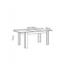 Mesa de comedor extensible dine