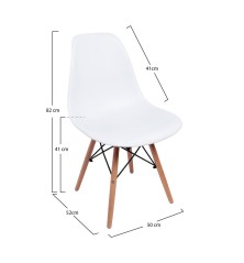 Silla modelo nordic blanca oferta