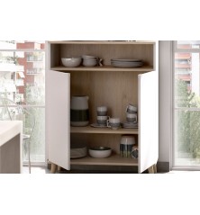 MODULO AUXILIAR WOK 2 PUERTAS Y HUECO, BLANCO NATURAL