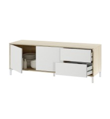 Modulo tv modelo urban plus-brooklyn, roble canadian/blanco