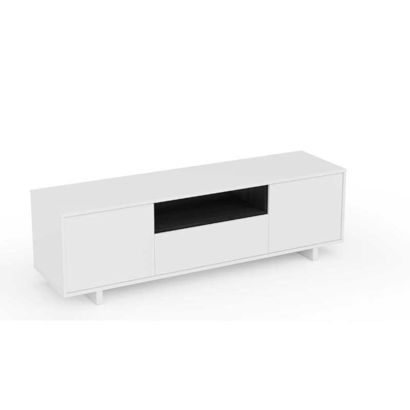 Modulo tv modelo zaida en blanco brillo/gris ceniza