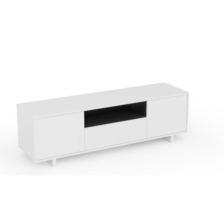 MODULO TV MODELO ZAIDA EN BLANCO BRILLO/GRIS CENIZA