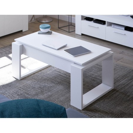 Mesa de centro elevable modelo urban blanco artik