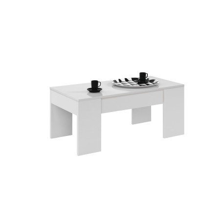 Mesa de centro modelo flow, blanco artik