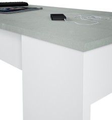 MESA DE CENTRO MODELO FLOW, CEMENTO/BLANCO ARTIK