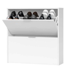 Zapatero modelo Basic dos puertas en blanco (16 pares)