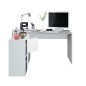 Mesa despacho con buc reversible modelo office en cemento/blanco