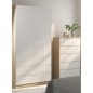 Armario 2 puertas 2 cajones Low cost, en roblecanadian/blanco artik