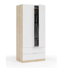 ARMARIO 2 PUERTAS 2 CAJONES YOUTH, EN DOS COLORES BLANCO Y ROBLE Resfor 135,00 € 111,57 €