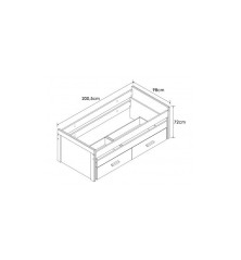 CAMA COMPACTO MODELO LARA CAMBRIA BLANCO Distribuidor 240,00 € 198,35 €