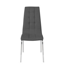 SILLA MODELO ESTELA EN TELA COLOR GRIS OSCURO