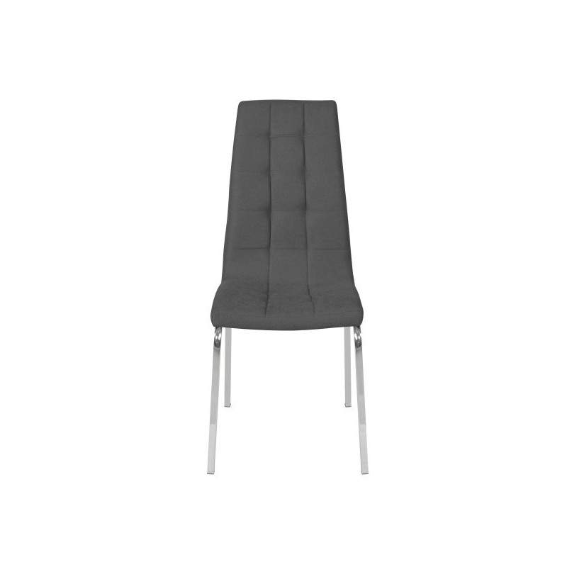 Silla modelo estela en tela color gris oscuro