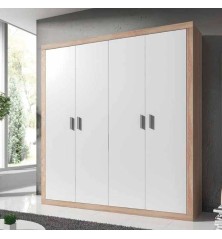 armario lara 4 puertas color  cambrian blanco