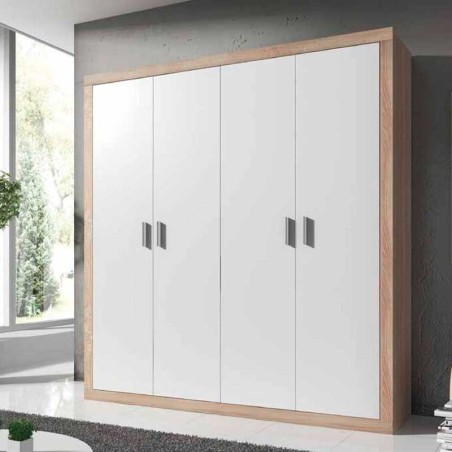 armario lara 4 puertas color  cambrian blanco