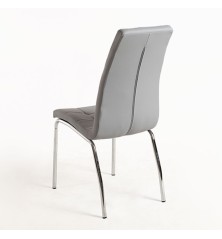 SILLA MODELO LIDI-A EN SIMIL PIEL GRIS