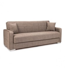 SOFA CAMA TIERRA EN GRIS Y BEIGE