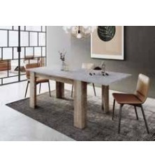 MESA COMEDOR MODELO LONDINES EN ROBLE LAMINADO Y GRIS MUEBLE CON ENVÍO EN 72 HORAS 144,00 € 119,01 €