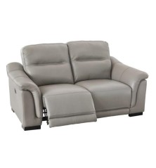 Conjunto sofas 3+2 plazas modelo  marcus electrico en piel color piedra