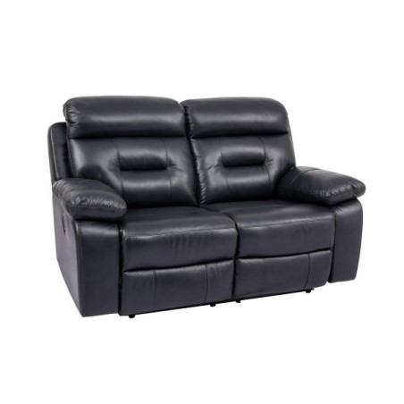 Conjunto sofas 3+2 plazas modelo  roosevelt electrico en piel color marino