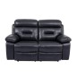 Conjunto sofas 3+2 plazas modelo  roosevelt electrico en piel color marino