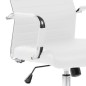 Silla oficina belsa en blanco y negro patas cromo