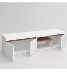 MUEBLE DE T.V. MODELO ELIS+ESTANTE EN BLANCO NATURA