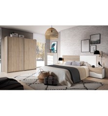 Dormitorio matrimonio modelo New Couple en Sable y blanco mesitas Cannes Dormitorios de matrimonio 193,00 € 159,50 €